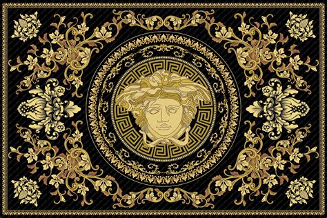 wallpaper versace medusa|bedroom with Versace wallpaper.